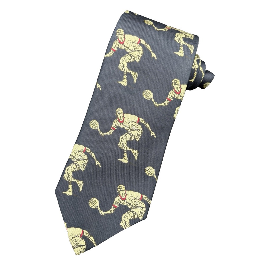 Robert Talbott Tennis Tie 100% Silk Black Brown Nordstrom Luxury Tennis Tie Hand
